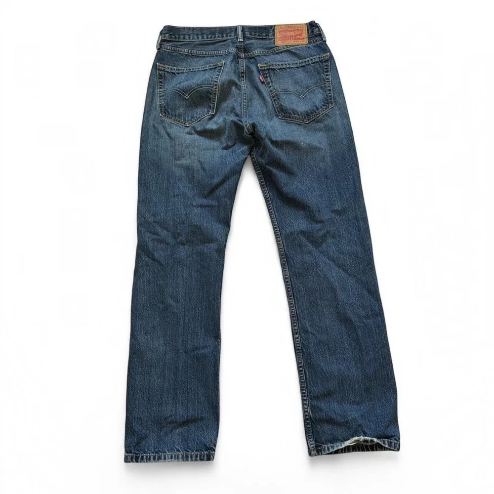 Levis 505 Regular Fit Straight Leg Mens Jeans Medium Wash Blue 32x32